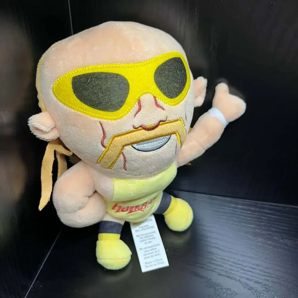 WWE Hulk Hogan 9” Plush Stuffed Toy 2018 Yellow Shirt Wrestling Figure